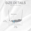 wholesale 925 Sterling Silver 925 Feather Pendant Necklace w/ Turquoise Stone - Native American Style Jewelry for Women-0-2