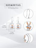 wholesale 925 Sterling Silver Rabbit And Moon Earrings-0-3