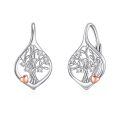 wholesale 925 Sterling Silver Tree Of Life Dangle Earrings-0-0
