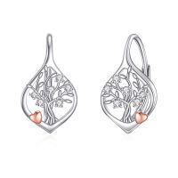 wholesale 925 Sterling Silver Tree Of Life Dangle Earrings-Tree of life