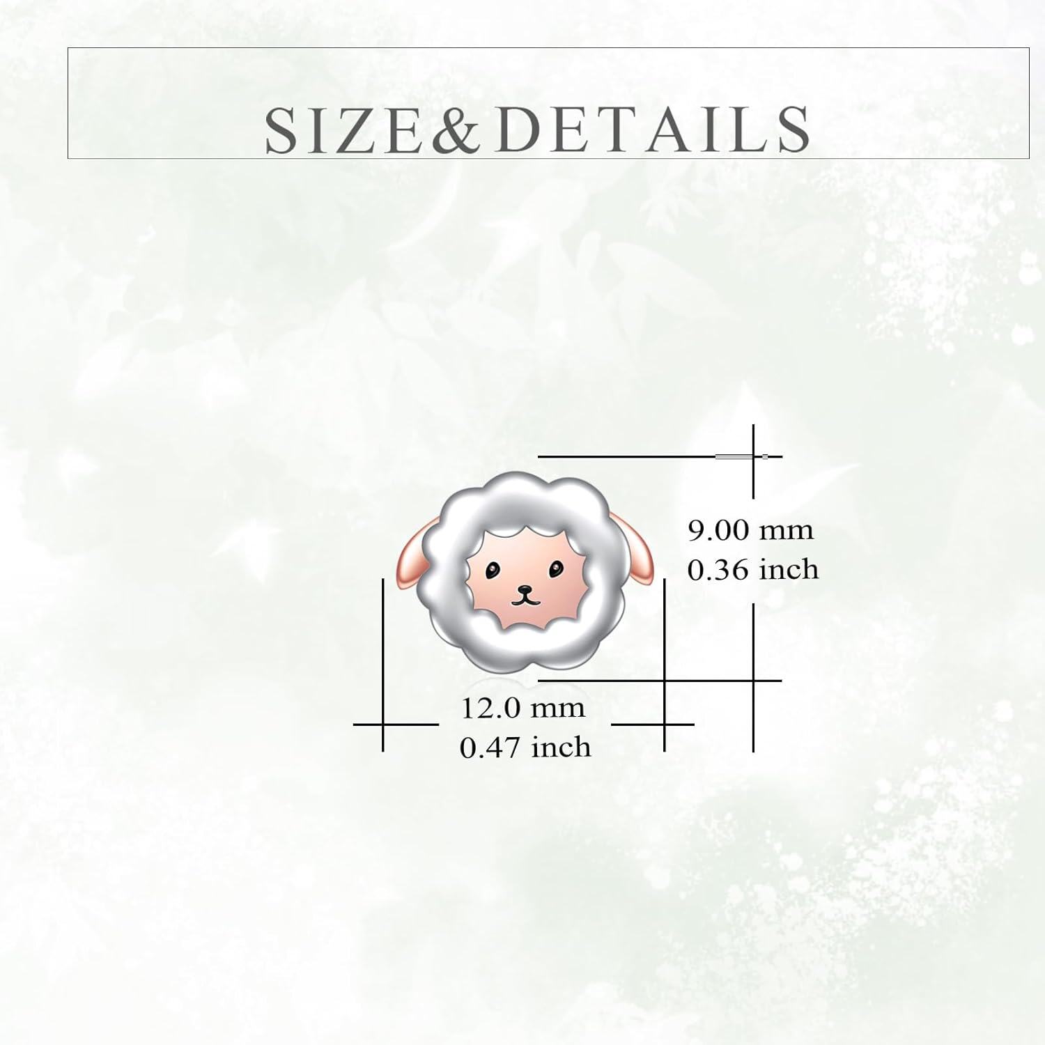 wholesale 925 Sterling Silver Sheep Stud Earrings - Adorable Animal  for Her-0-5