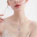 wholesale 925 Sterling Silver Guitar Frog Under Red Mushroom Heart Pendant Necklace With Cubic Zirconia-0-1