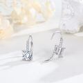 wholesale 925 Sterling Silver Princess Cut Zircon Earrings Wholesale With Pavé Detail-0-4