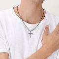 wholesale 925 Sterling Silver Nail Cross Necklace - Mens Religious s-0-4
