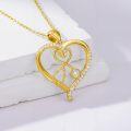 wholesale Heart Nurse Necklace 925 Sterling Silver Stethoscope Necklace Nursing Jewelry Gifts For Doctor Medical Student Rn Christmas Nurse Day -0-3