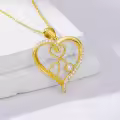 TOUPOP 925 Sterling Silver Heart Stethoscope Necklace Nurse Jewelry Gift-0-3