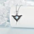 wholesale 925 Sterling Silver Moonstone Manta Ray Pendant Necklace Ocean s for Women-0-2