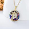 wholesale Sterling Silver Crystal Evil Eye Tree of Life Pendant Necklace - Gold Plated-0-45