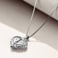 wholesale 925 Sterling Silver Angel Wings Heart My Angel Pendant Necklace-0-1