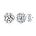 wholesale 925 Sterling Silver Zircon Stud Earrings-0-0