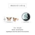 wholesale 925 Sterling Silver Rose Gold Plated Celtic Knot Butterfly Stud Earrings-0-2