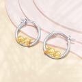 wholesale 925 Sterling Silver Sleeping Ducks Round Hoop Earrings for Women Girls Gift Idea-0-3