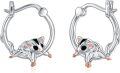 wholesale 925 Sterling Silver Sugar Glider Shape Studs Hoops Earrings for Girls and Women's Gifts-0-0
