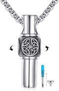 wholesale 925 Sterling Silver Celtic Knot Urn Pendant Necklace s for Ashes - 20+2 inch Chain (Men/Women)-0-0