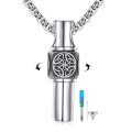wholesale 925 Sterling Silver Celtic Knot Urn Pendant Necklace s for Ashes - 20+2 inch Chain (Men/Women)-0-0