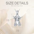 wholesale 925 Sterling Silver Cute Highland Cow Pendant Necklace-0-3