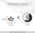 wholesale 925 Sterling Silver Multi-Color Crystal Flower Petal Stud Earrings-0-4