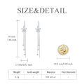 wholesale 925 Sterling Silver CZ Threader Earrings w/Flower & Butterfly Charm Drops-0-3