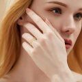wholesale 14K Gold Just Breathe Inspirational Adjustable Ring - Birthday Gift for Women-0-1