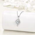 wholesale 925 Sterling Silver Infinity Moissanite Pendant Necklace for Women - Round Cut 1ct Cubic Zirconia Alternative s-0-3