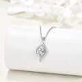 wholesale 925 Sterling Silver Infinity Moissanite Pendant Necklace for Women - Round Cut 1ct Cubic Zirconia Alternative s-0-3