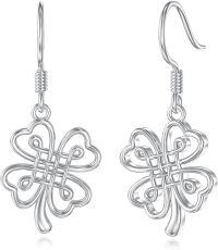 wholesale 925 Sterling Silver Celtic Knot Heart Drop Earrings Luck Charm°®¶ûÀ¼ÐÒÔËÊÎÆ·ÀñÎï-A-Celtic Clover Earrings