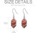 wholesale 925 Sterling Silver Gemstone Hexagon Drop Dangle Earrings Fine Jewelry Gifts for Women-0-5