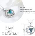 wholesale 925 Sterling Silver Celtic Trinity Knot with Abalone Shell Pendant Necklace for Women's Gifts-0-3