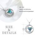 wholesale 925 Sterling Silver Pendant Necklace Celtic Trinity Knot Abalone Shell Crescent Moon-0-3
