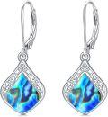 wholesale 925 Sterling Silver Teardrop White Opal Dangle Earrings for Women-0-12