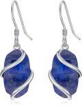wholesale 925 Sterling Silver Lapis Lazuli Dangle Earrings Gemstone Fine Jewelry Birthday Christmas Gifts for Women Her-0-0
