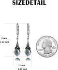 wholesale Sterling Silver Austrian Crystal Vintage Drop Dangle Leverback Earrings-0-10