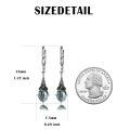 wholesale 925 Sterling Silver Blue Topaz Oval Cut Vintage Style Leverback Earrings-0-10