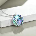 wholesale 925 Sterling Silver Abalone Shell Tree of Life Family Pendant Necklace for Mothers and Grandmothers-0-2
