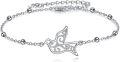 wholesale 925 Sterling Silver Hypoallergenic Dove Bird Bracelet - Symbol of Peace Friendship Unity - 22.4mm 15mm - Perfect Gift for Women-0-0