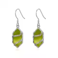 TOUPOP Sterling Silver Gemstone Hexagon Drop Dangle Earrings for Women-0-0