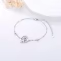 TOUPOP Sterling Silver Stone Cute Animal Anklets Beach Foot Jewelry-0-3