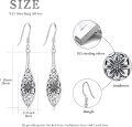 wholesale 925 Sterling Silver Abalone Shell Floral Filigree Drop Dangle Earrings for Women Gifts-0-3