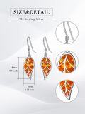 wholesale 925 Sterling Silver Leaf Opal Drop Earrings - Mother's Day Gifts for Women-0-35