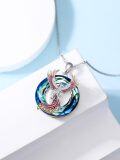 wholesale Phoenix Necklace S925 Sterling Silver Crystal Phoenix Pendant Necklace Jewelry Gifts For Women Her Mom -0-4