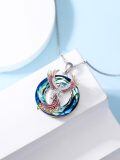TOUPOP Sterling Silver Crystal Phoenix Pendant Necklace for Women-0-4