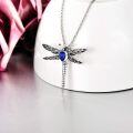 wholesale Sterling Silver Stone Dragonfly Urn Necklace for Ashes w Filling Tool-0-48
