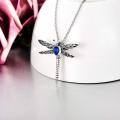 wholesale 925 Sterling Silver Dragonfly Urn Pendant Necklace Turquoise Stone Oxidized Memorial Jewelry-0-48