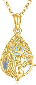 wholesale 14K Gold Hollow Fairy in the Tree Design Pendant Necklace for Women-0-0