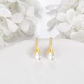 wholesale 14K Gold Freshwater Pearl Teardrop Hook Earrings for Women Anniversary Gift-0-4