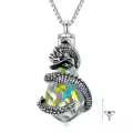 TOUPOP Sterling Silver Crystal Tree Of Life Cremation Urn Necklace For Ashes-0-0