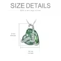 TOUPOP Sterling Silver Crystal Heart Pendant Birthstone Necklace-0-4