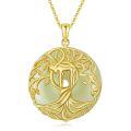 wholesale 925 Sterling Silver Tree Of Life Pendant Necklace Wholesale With Green Gemstone-0-38