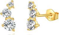 wholesale 14k»Æ½ðÐÄÐÎÄªÉ£Ê¯¶ú¶¤£¨1.5¿ËÀ­£¬8ºÁÃ×£©-D-Three Moissanite