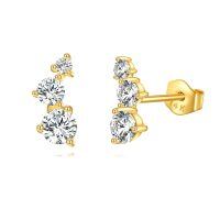 wholesale 14k»Æ½ðÐÄÐÎÄªÉ£Ê¯¶ú¶¤£¨1.5¿ËÀ­£¬8ºÁÃ×£©-D-Three Moissanite